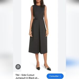 Tibi Elegant Side Cutout Black Jumpsuit Sz 4